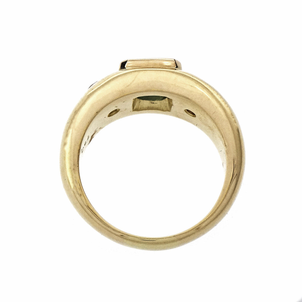 Estate Bright Fine Green Emerald Ring .50ct GIA Certified 18k Gold Diamond – image 5