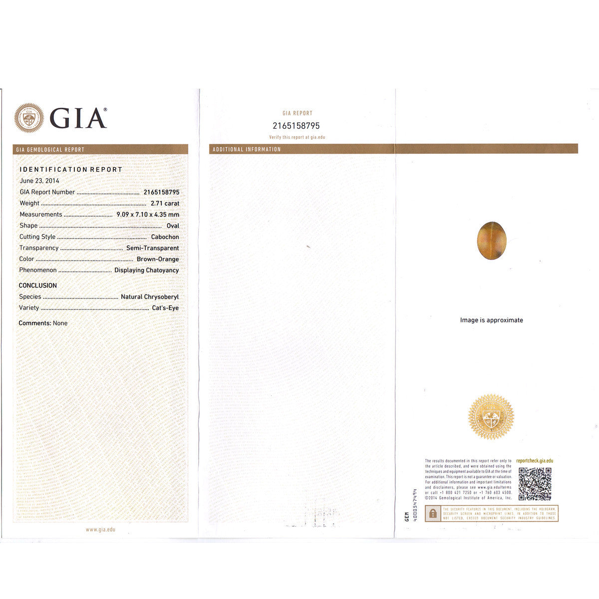 GIA Certified 2.71 Carat Chrysoberyl Cat’s Eye Diamond Platinum Engagement Ring – image 3
