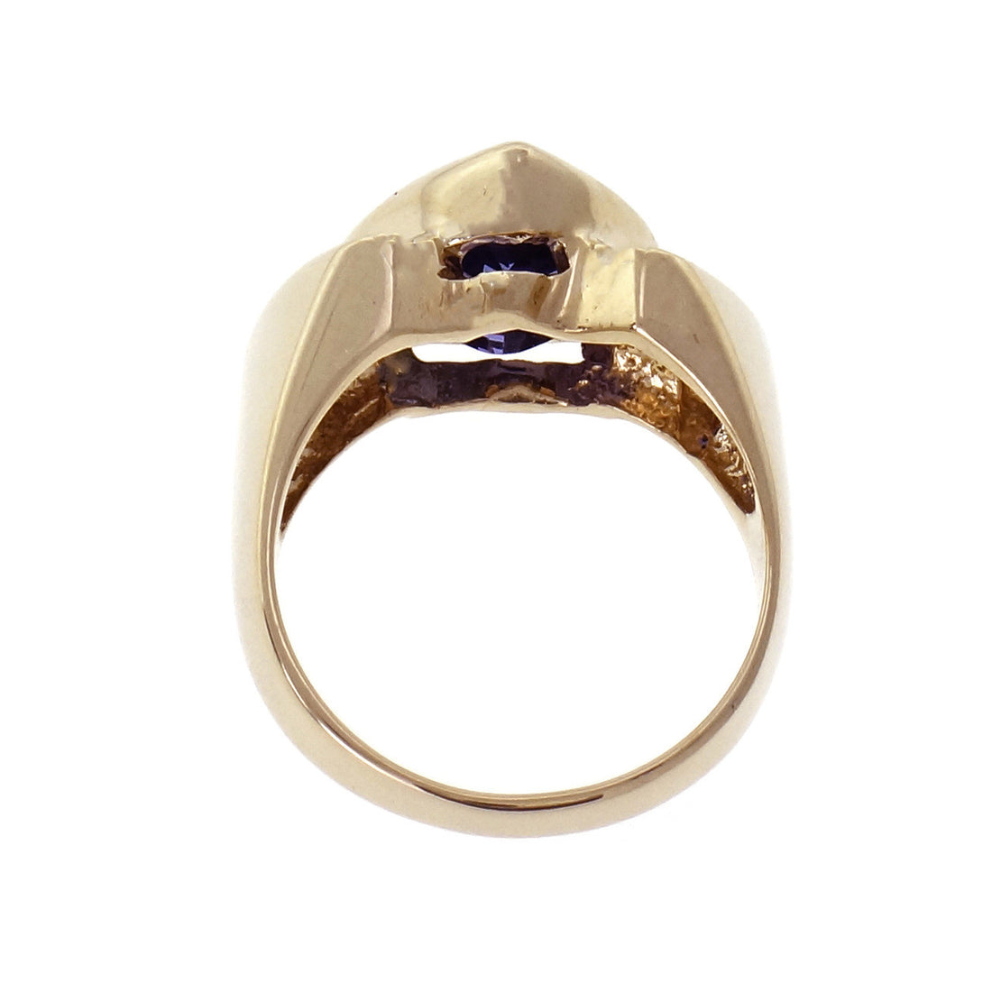 2.31ct Tanzanite Diamond Yellow Gold Cocktail Ring – image 6