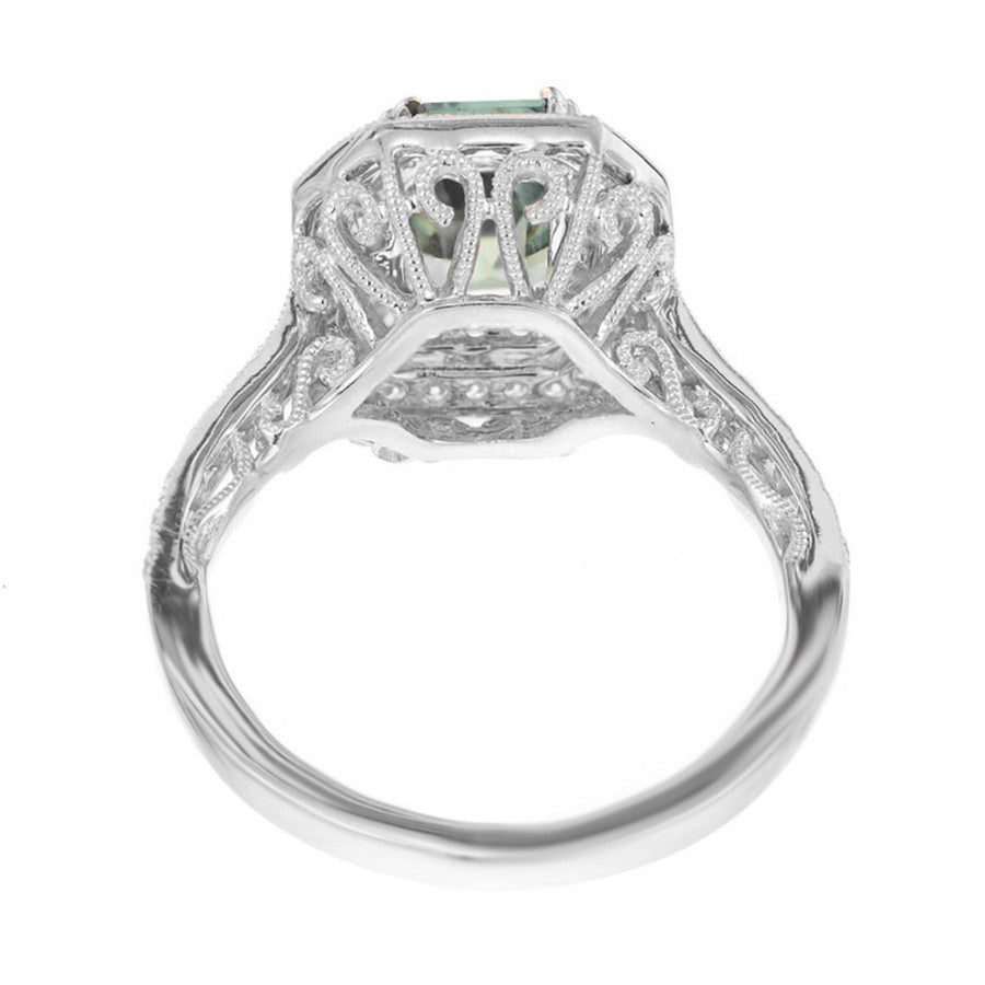 OLD LISTING Peter Suchy GIA Certified 2.45 Carat Sapphire Diamond Gold Engagement Ring – image 6