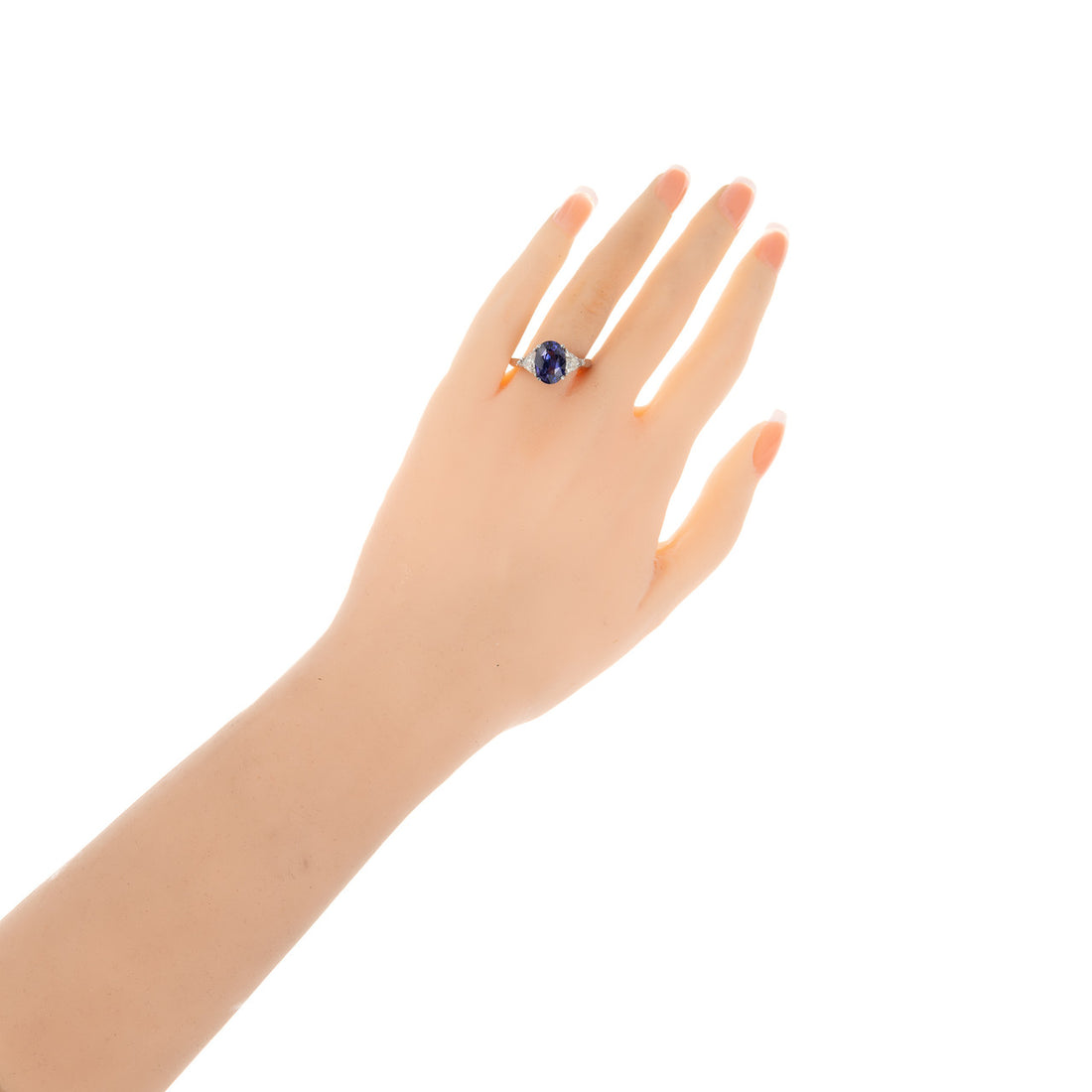Peter Suchy GIA Certified 3.48 Carat Sapphire Diamond Platinum Engagement Ring – image 8