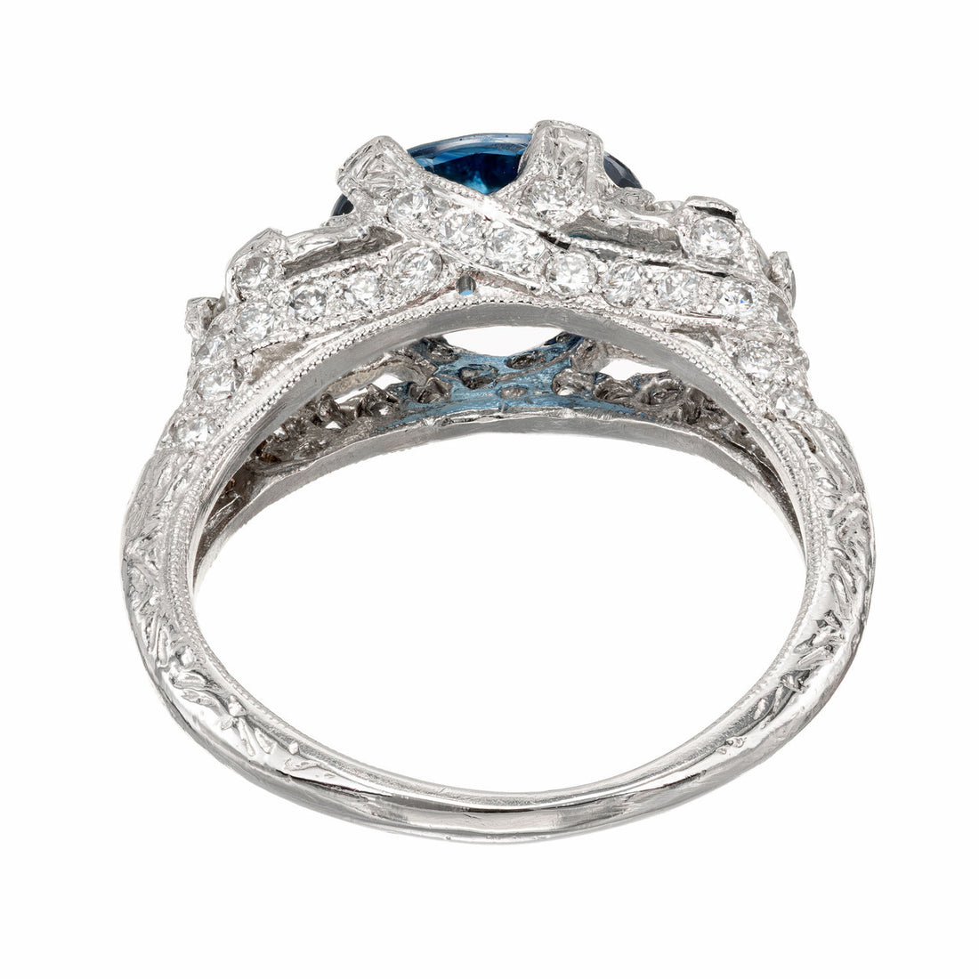 Peter Suchy GIA Certified 2.11 Carat Diamond Platinum Engagement Ring – image 5