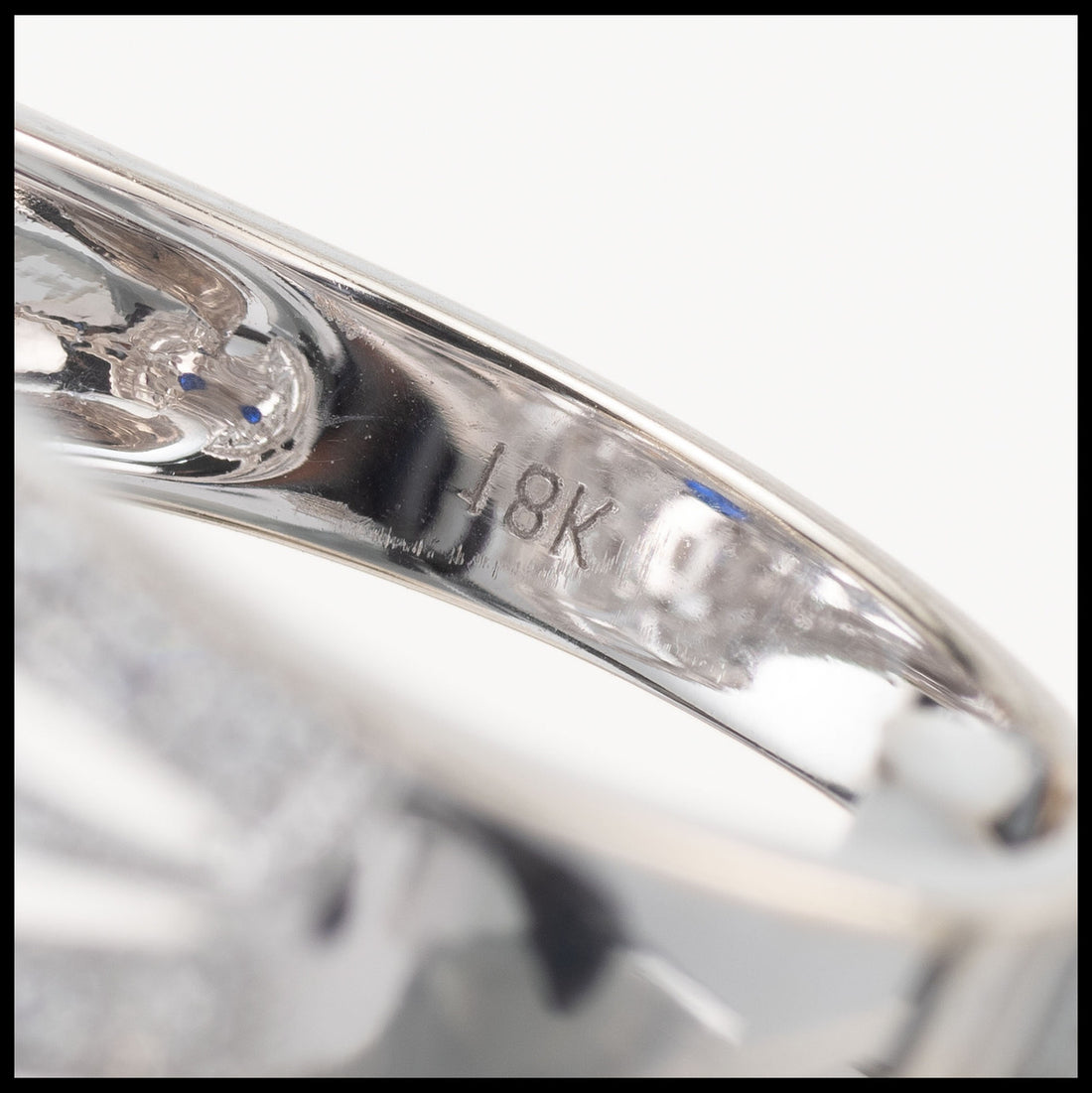.65 Carat Blue Sapphire Diamond White Gold Cocktail Ring – image 6
