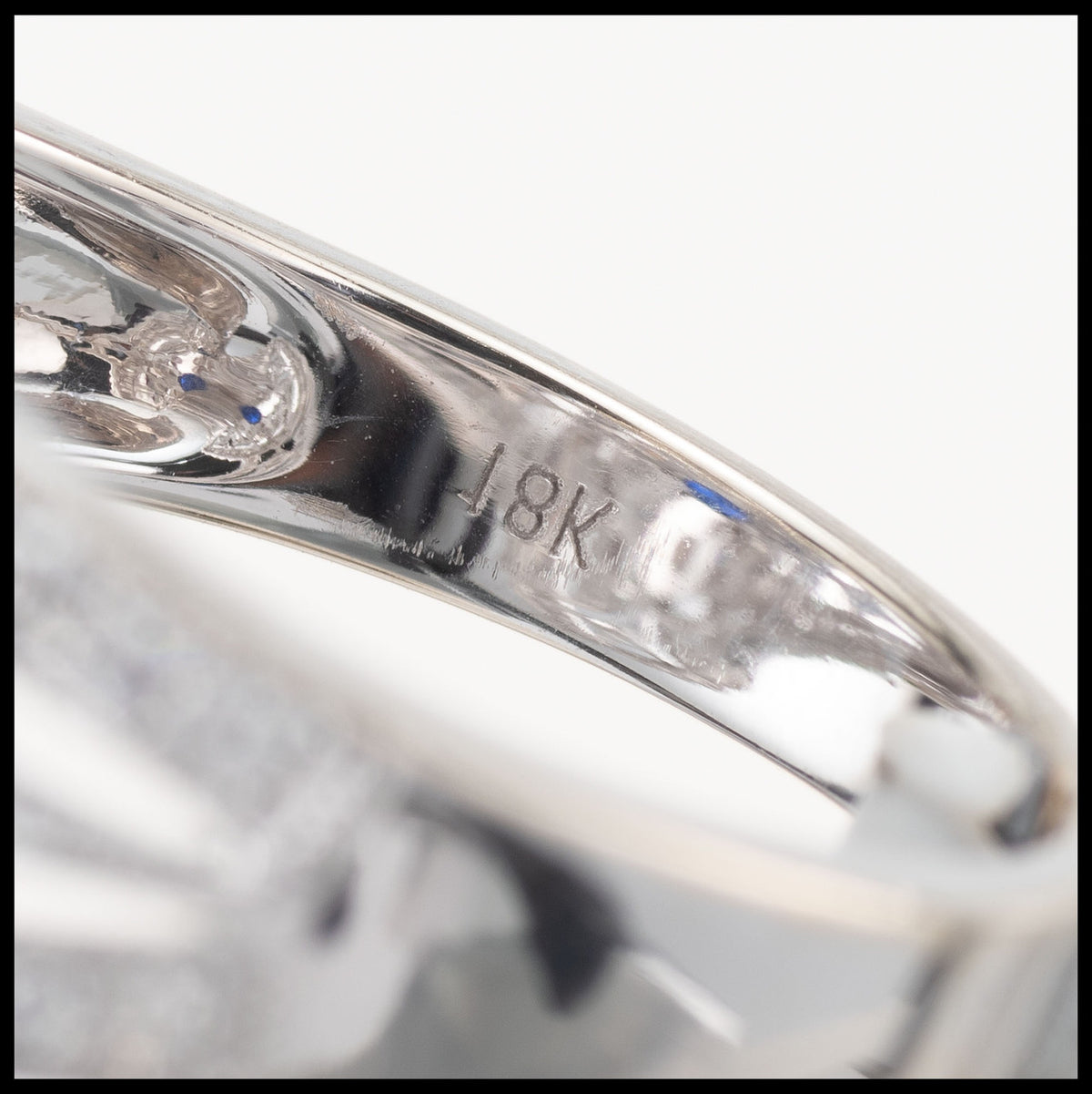 .65 Carat Blue Sapphire Diamond White Gold Cocktail Ring – image 6