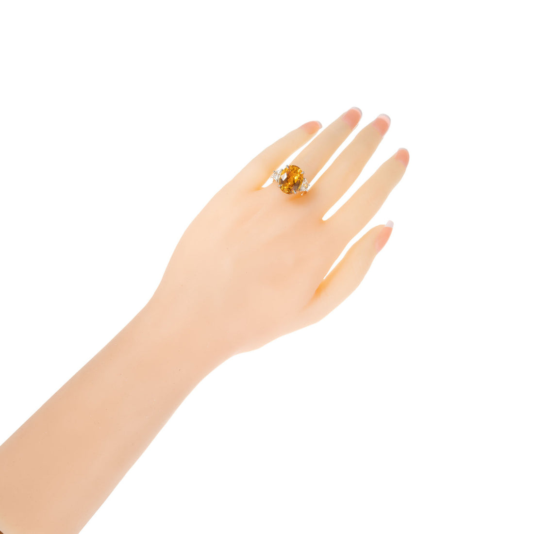 Peter Suchy GIA 14.54 Orange Sapphire Diamond Yellow Gold Cocktail Ring – image 7