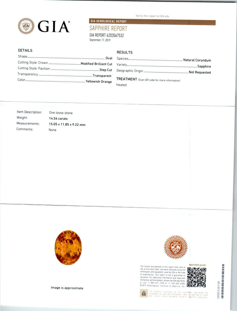 Peter Suchy GIA 14.54 Orange Sapphire Diamond Yellow Gold Cocktail Ring – image 8