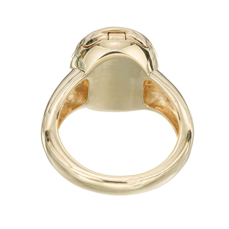 Amethyst Diamond Yellow Gold Ring – image 6