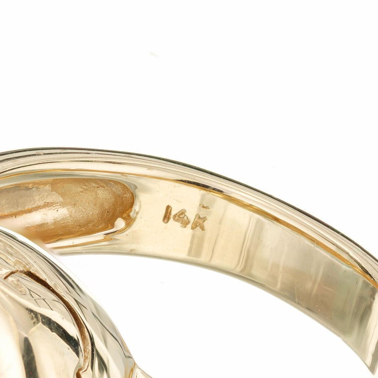 Amethyst Diamond Yellow Gold Ring – image 7