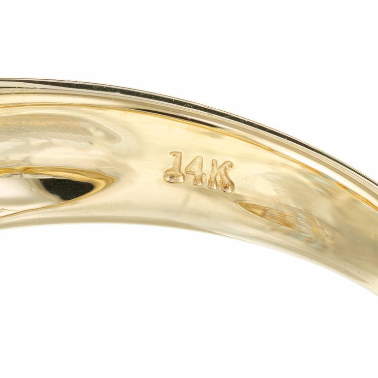 2.58 Carat Blue Topaz Diamond Yellow Gold Ring – image 6