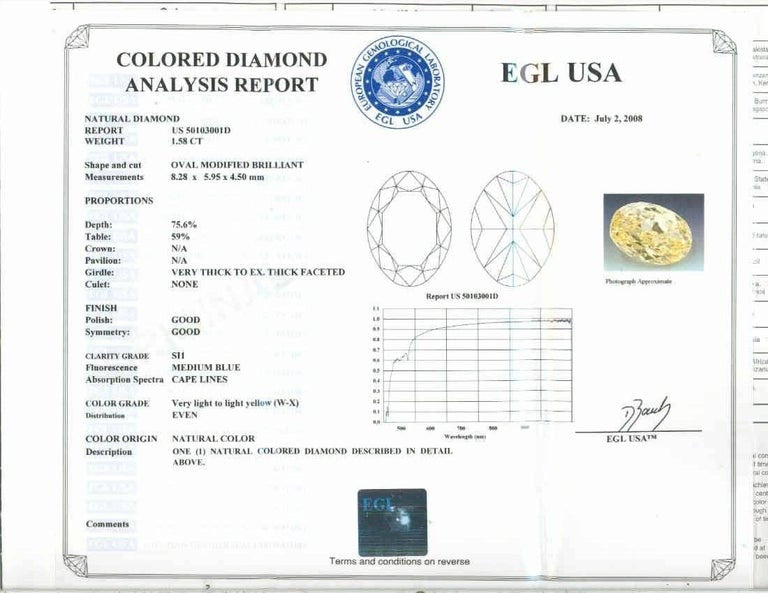 Peter Suchy EGL Certified 1.58 Carat Three-Stone Diamond Gold Engagement Ring – image 3