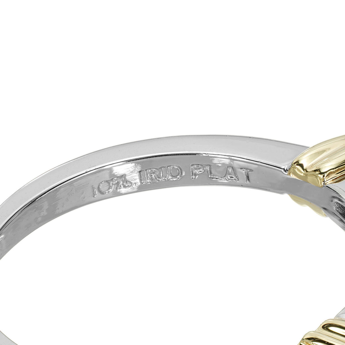 EGL Certified .97 Carat Diamond Platinum Yellow Gold Three-Stone Engagement Ring – image 7