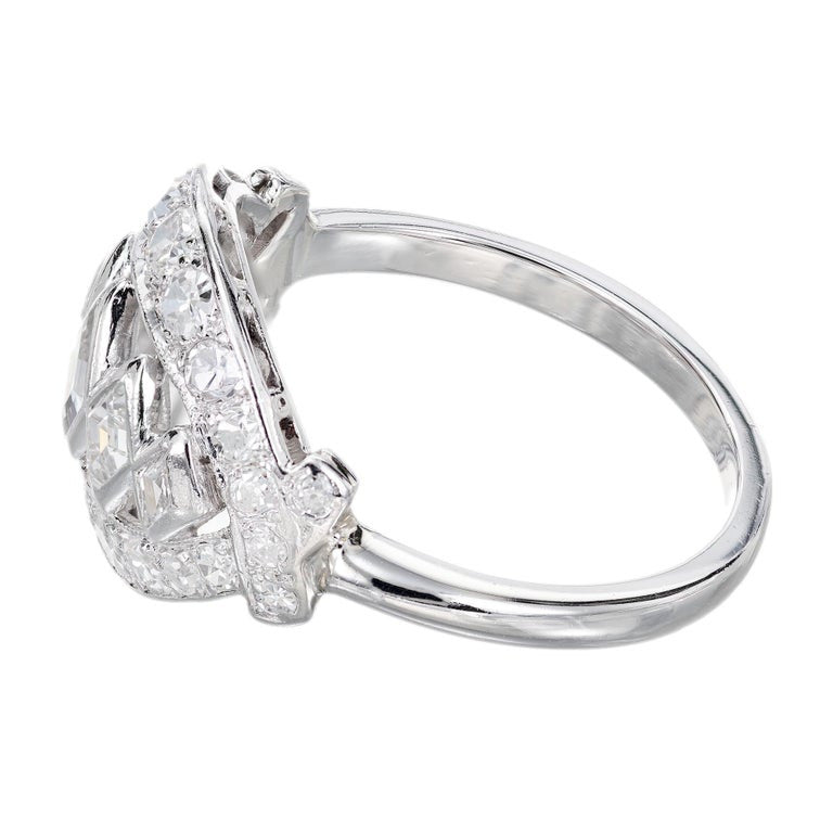 .95 Carat Diamond Open Work White Gold Dome Ring – image 5