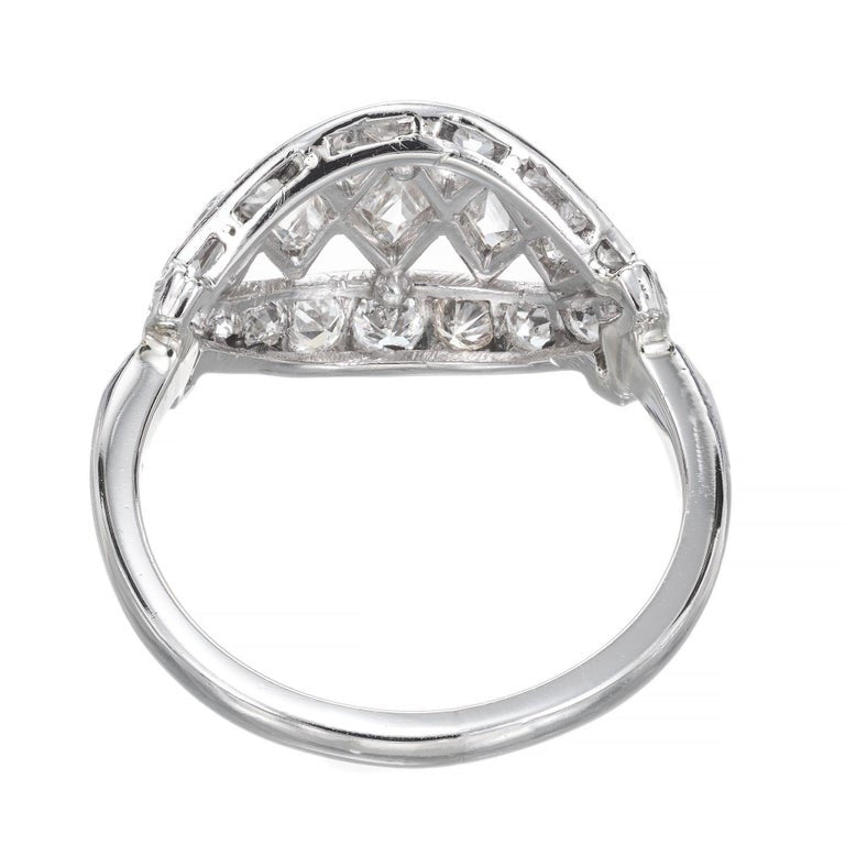 .95 Carat Diamond Open Work White Gold Dome Ring – image 4