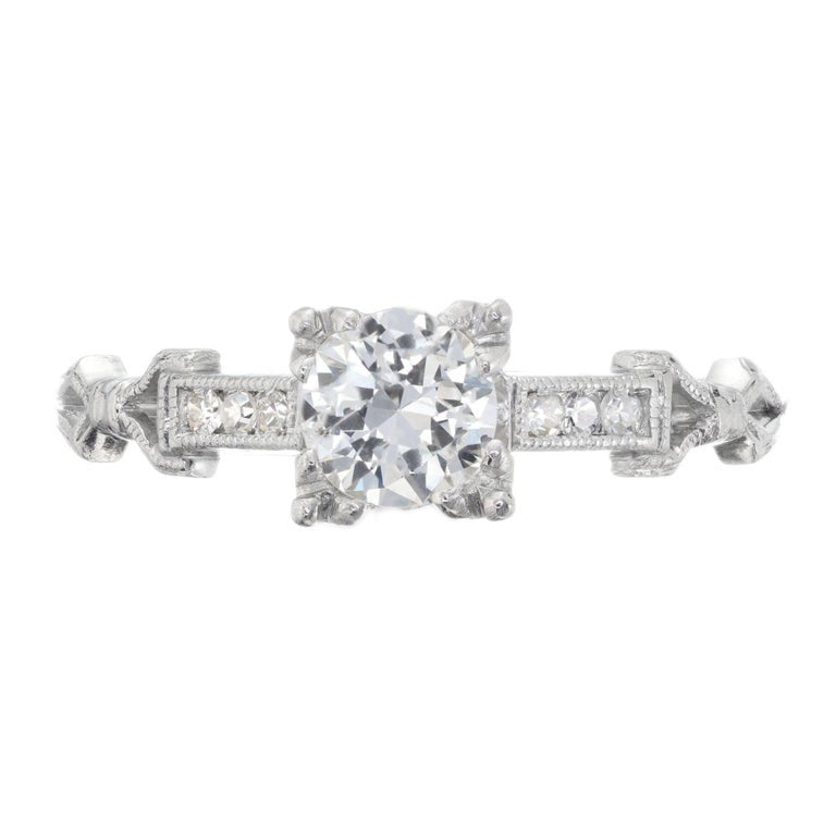 .40 Carat Diamond Art Deco Platinum Engagement Ring – image 2
