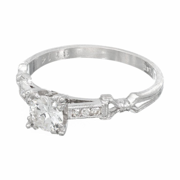 .40 Carat Diamond Art Deco Platinum Engagement Ring – image 9