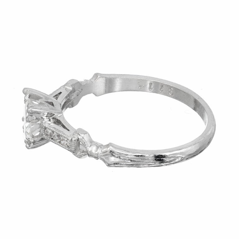 .40 Carat Diamond Art Deco Platinum Engagement Ring – image 5