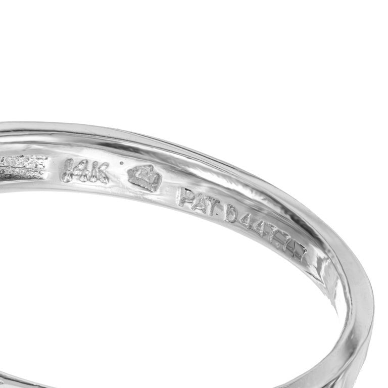 1.59 Carat Nine Diamond White Gold Engagement Ring – image 4