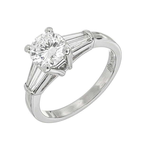 Martin Flyer GIA Certified 1.01 Carat Diamond Platinum Engagement Ring