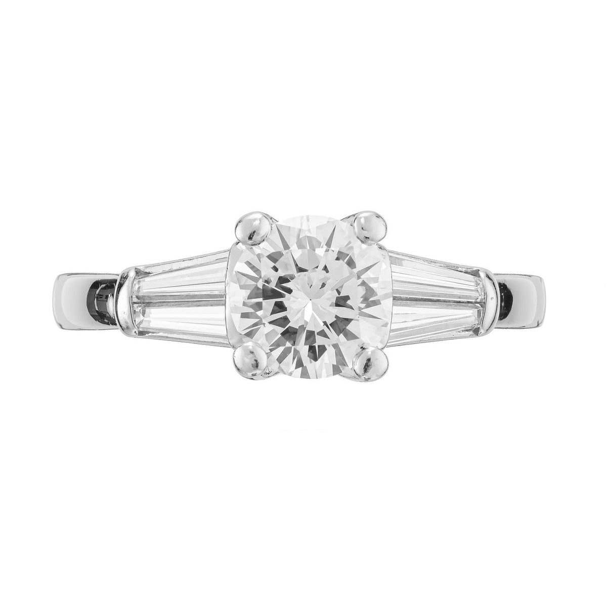 Martin Flyer GIA Certified 1.01 Carat Diamond Platinum Engagement Ring – image 2