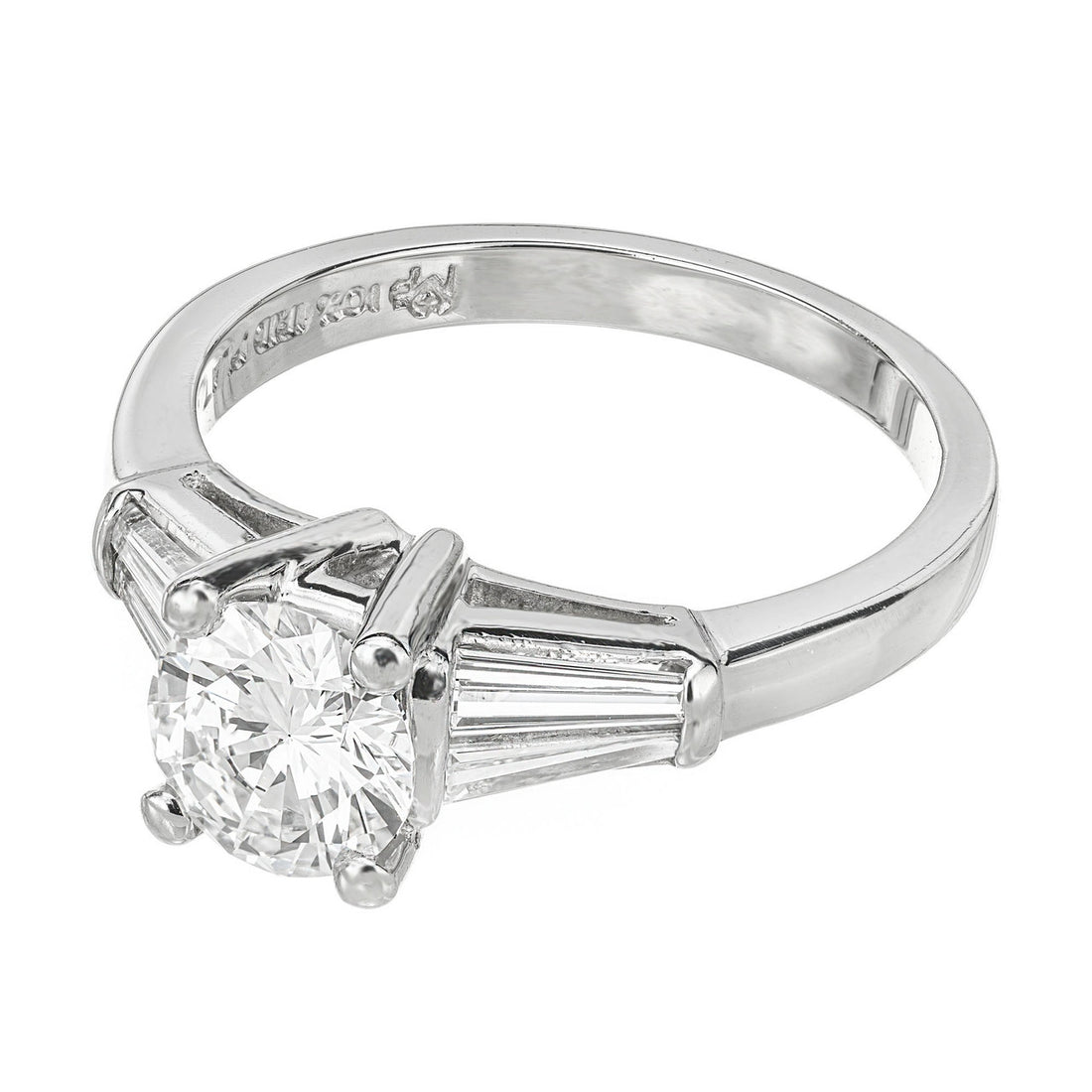Martin Flyer GIA Certified 1.01 Carat Diamond Platinum Engagement Ring – image 5