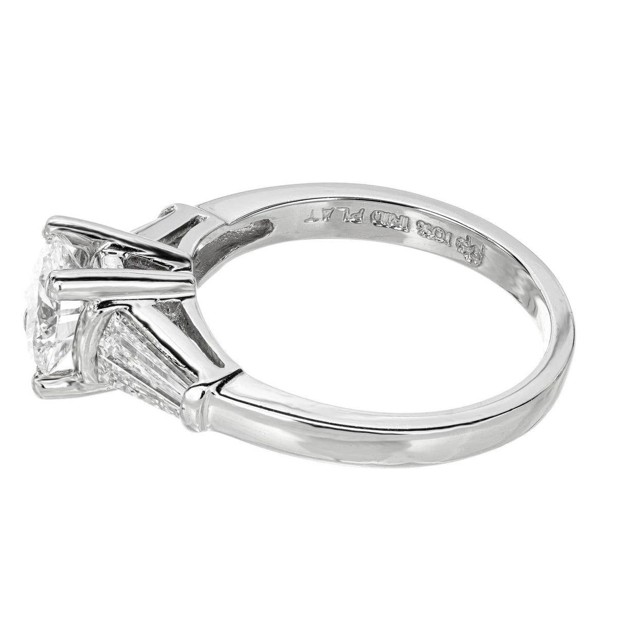 Martin Flyer GIA Certified 1.01 Carat Diamond Platinum Engagement Ring – image 3