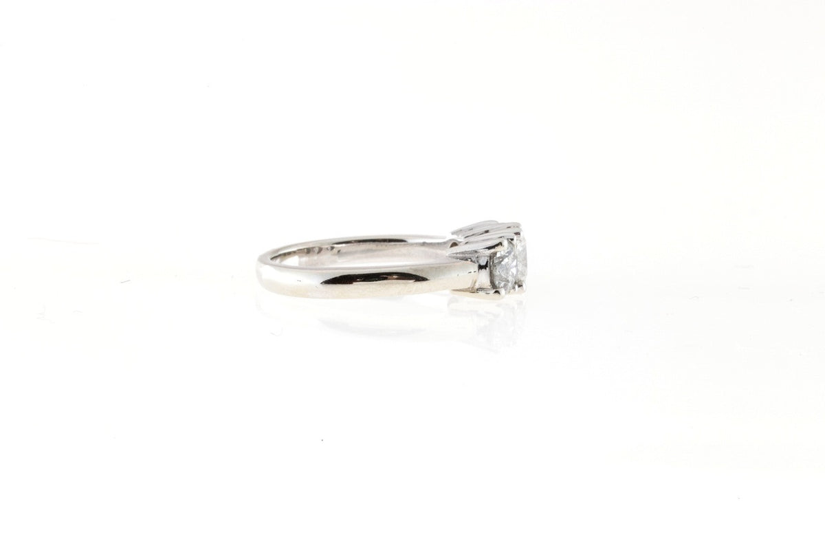 Vintage 3 Stone Bright White Diamond Ring .71ct Center .90ct Sides 14k Gold – image 6