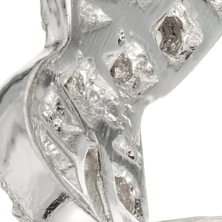 .40 Carat Two Row Diamond Platinum Eternity Wedding Band Ring – image 5