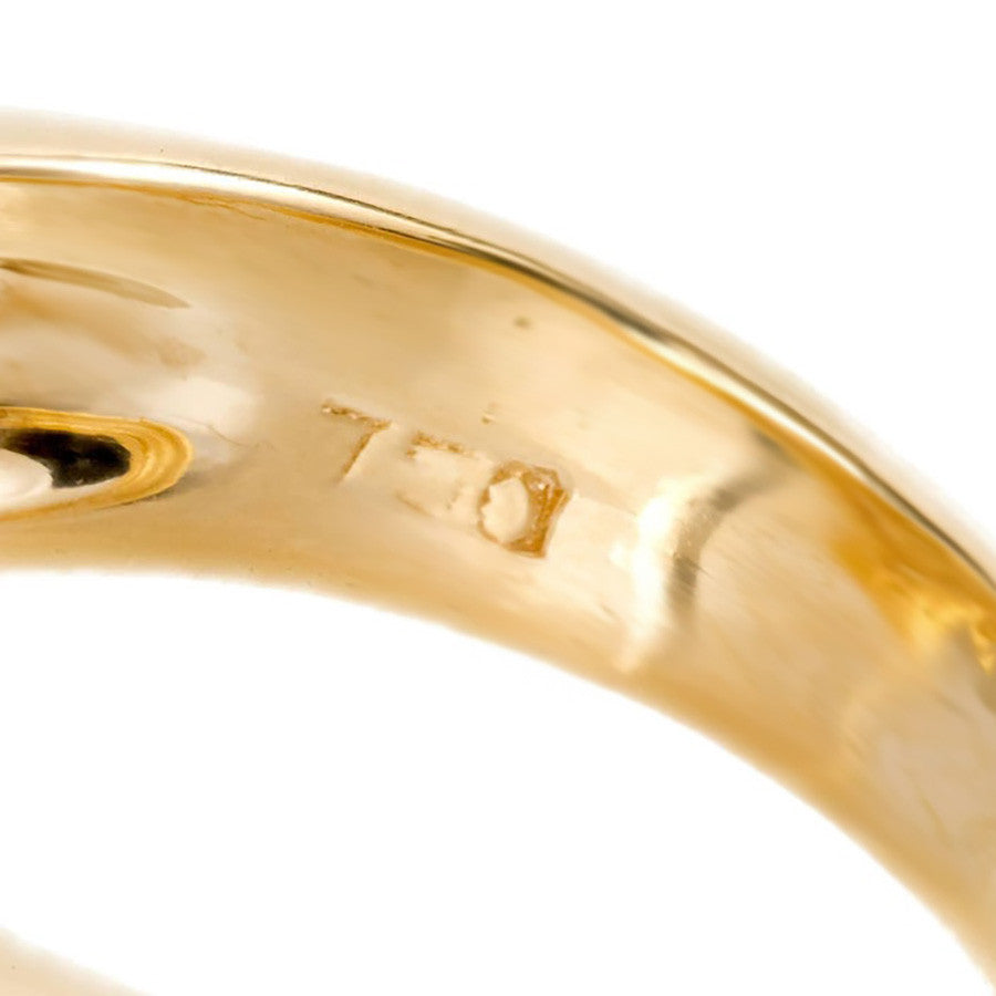 1.30 Carat Diamond Dome Heart Yellow Gold Cocktail Ring – image 5