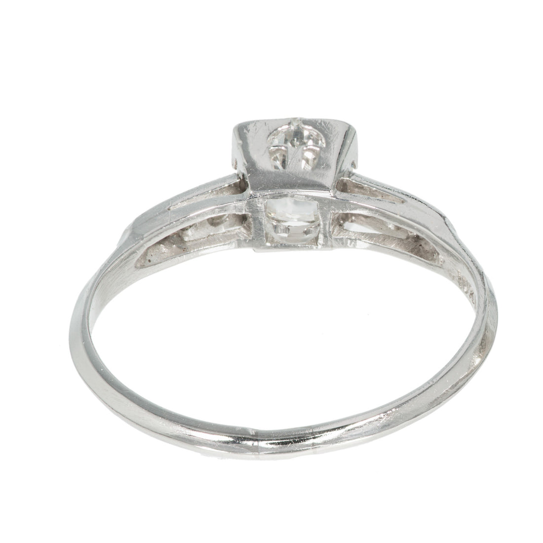 .50 Carat Diamond Solid Platinum Art Deco Engagement Ring – image 2