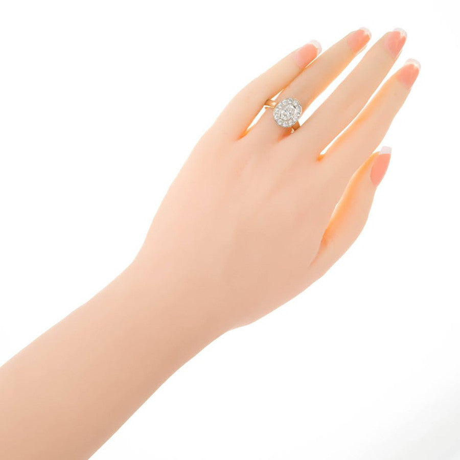1.02 Carat Oval Diamond Halo Gold Engagement Ring – image 6