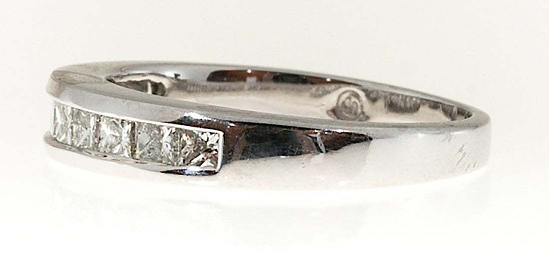 Vintage Raised Top 10 Princess Cut Diamond Channel Band .75ct Ring Size 7 – image 3
