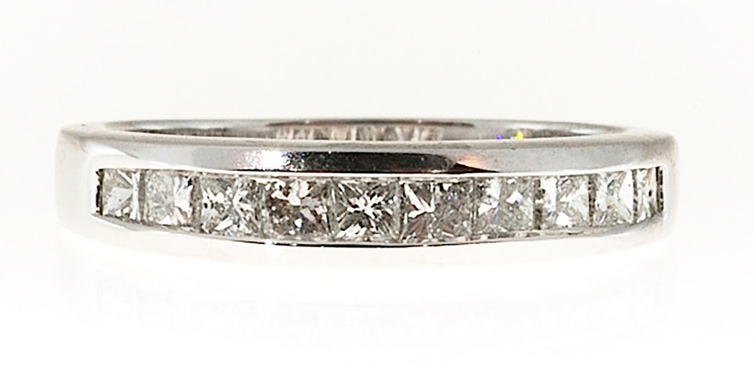 Vintage Raised Top 10 Princess Cut Diamond Channel Band .75ct Ring Size 7 – image 4