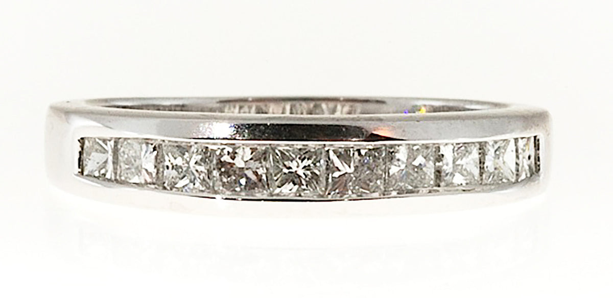 Vintage Raised Top 10 Princess Cut Diamond Channel Band .75ct Ring Size 7 – image 4