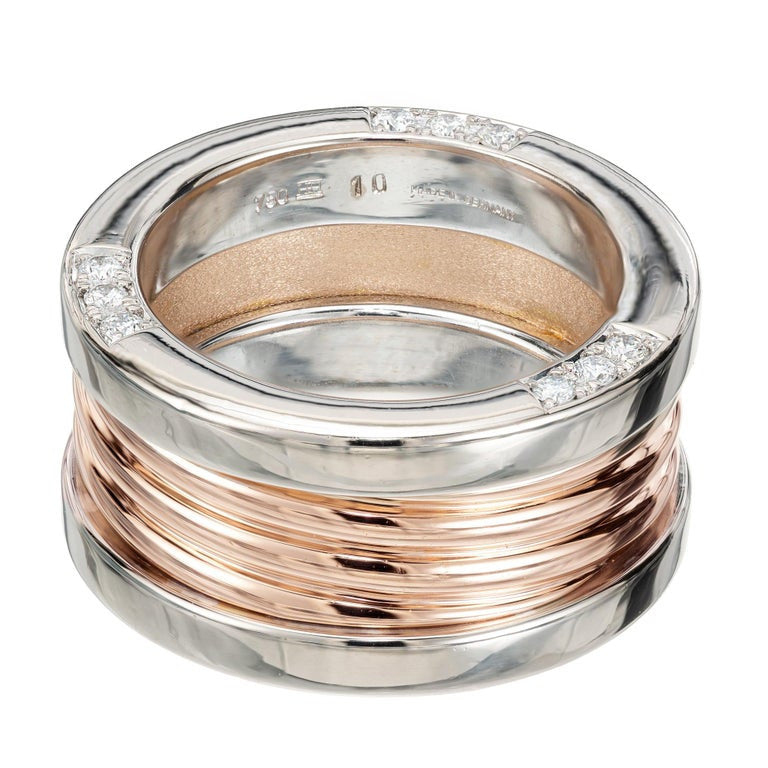 .45 Carat Diamond Rose White Gold Band Ring – image 5