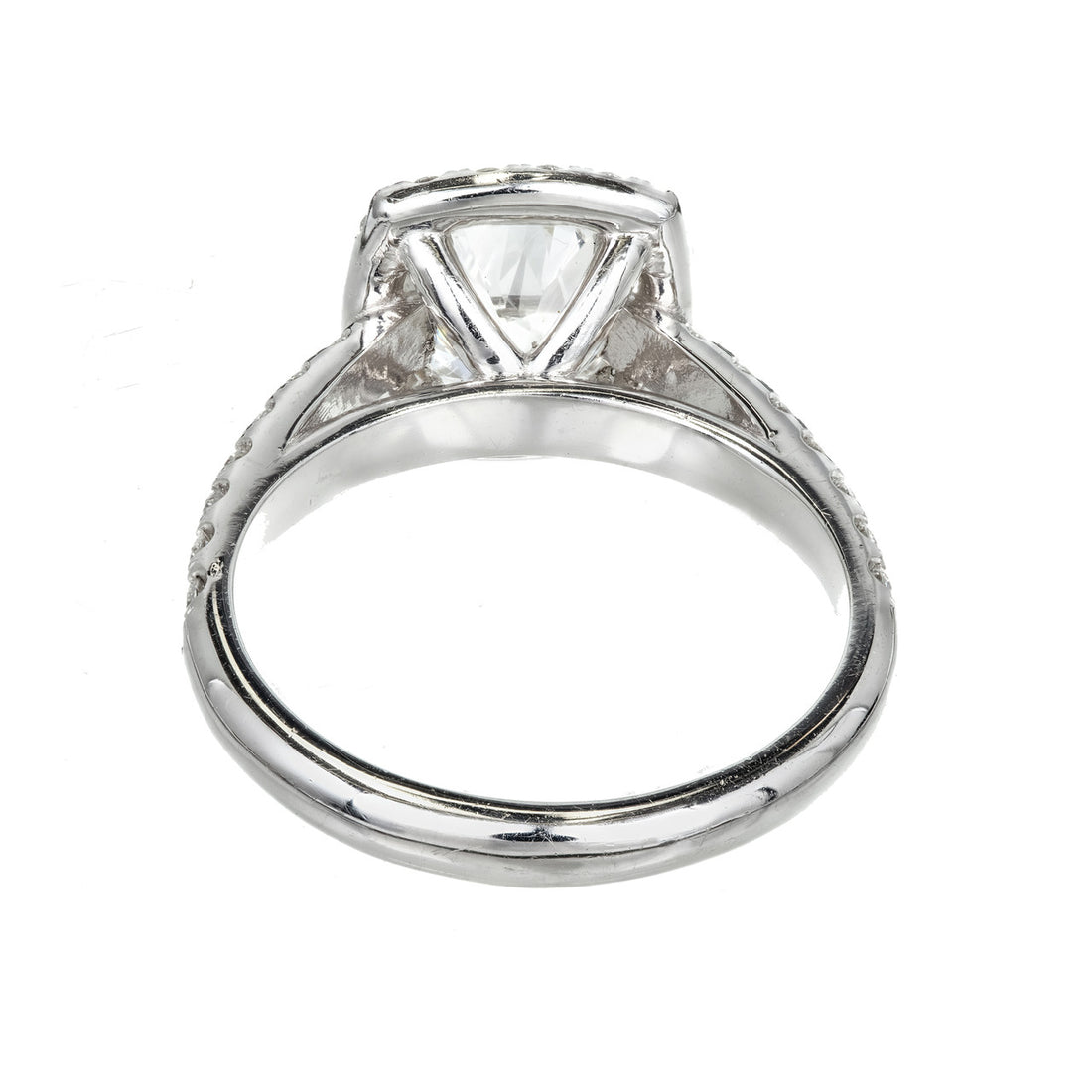 Peter Suchy GIA Certified 1.81 Carat Diamond Halo Platinum Engagement Ring – image 5