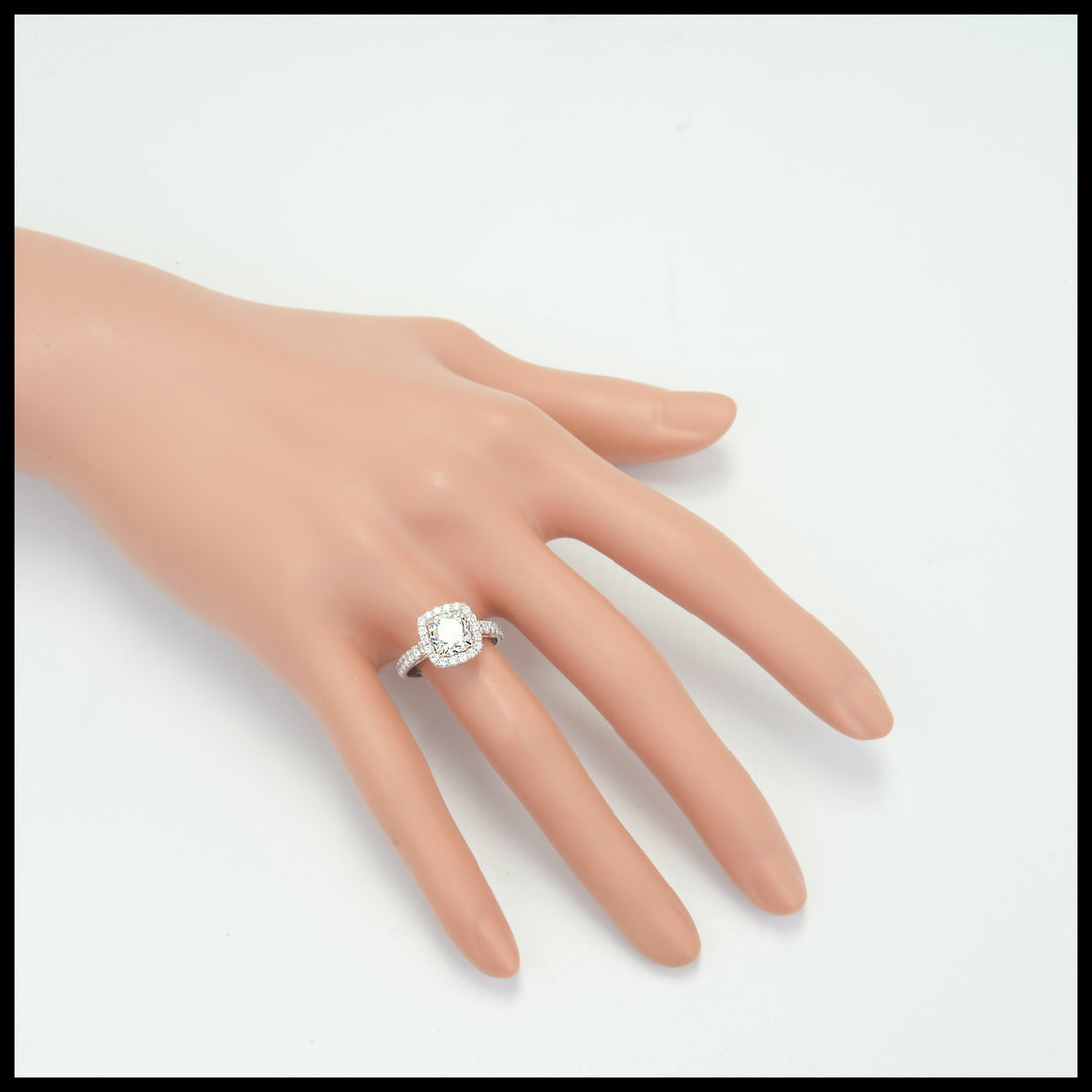 Peter Suchy GIA Certified 1.81 Carat Diamond Halo Platinum Engagement Ring – image 10