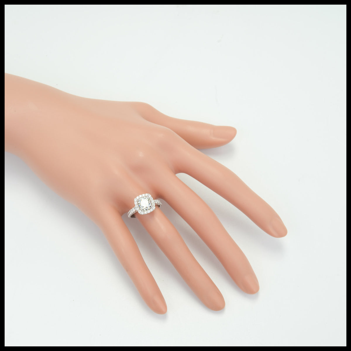 Peter Suchy GIA Certified 1.81 Carat Diamond Halo Platinum Engagement Ring – image 10
