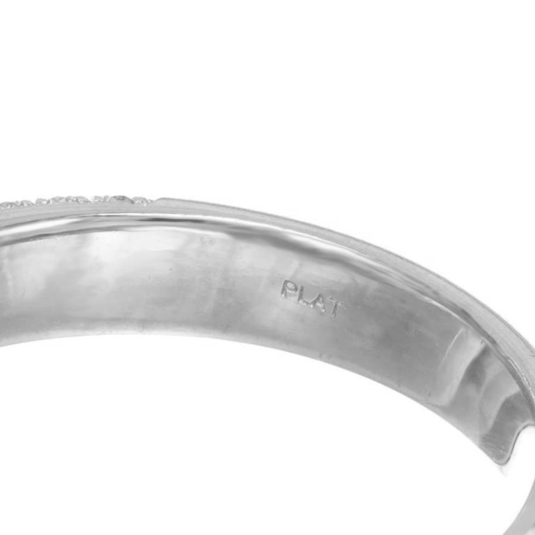 Peter Suchy GIA Certified 1.22 Carat Diamond Platinum Halo Engagement Ring – image 8