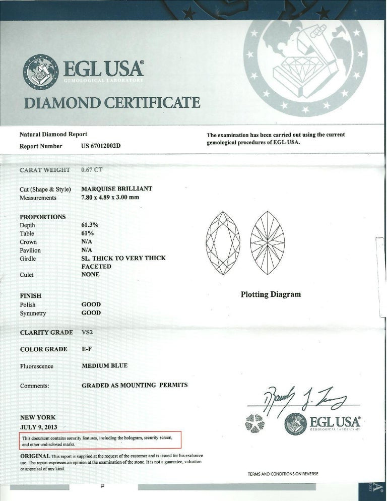 Sylvie EGL Certified .67 Carat Diamond Halo White Gold Engagement Ring – image 8