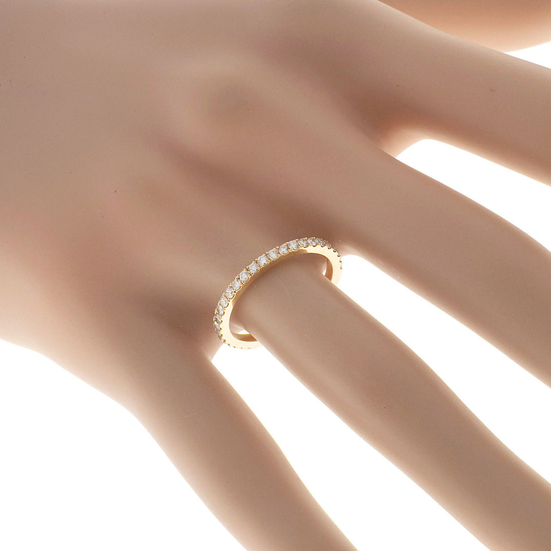 Wedding Band 18k Pink Gold Groove Set .52ct Diamond Ring – image 2