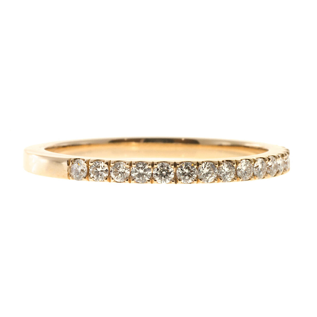 Wedding Band 18k Pink Gold Groove Set .52ct Diamond Ring – image 6