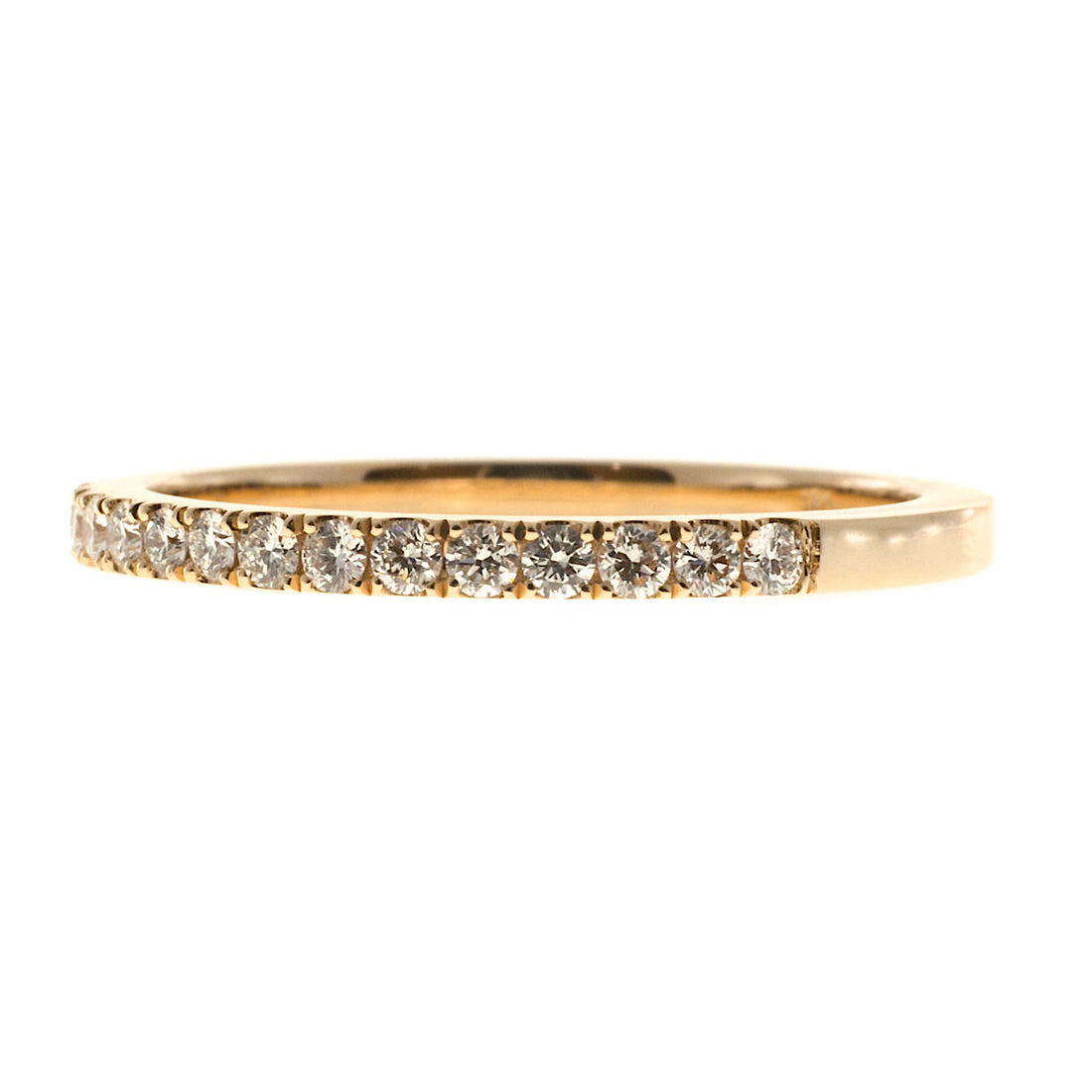 Wedding Band 18k Pink Gold Groove Set .52ct Diamond Ring – image 7