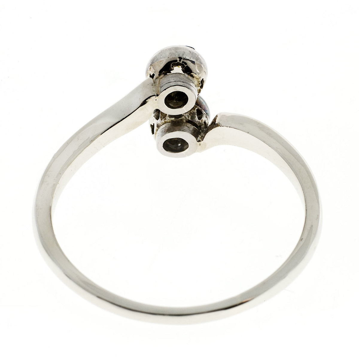 Antique Natural Fancy .19ct Yellow .20ct Brown Diamond Ring – image 4