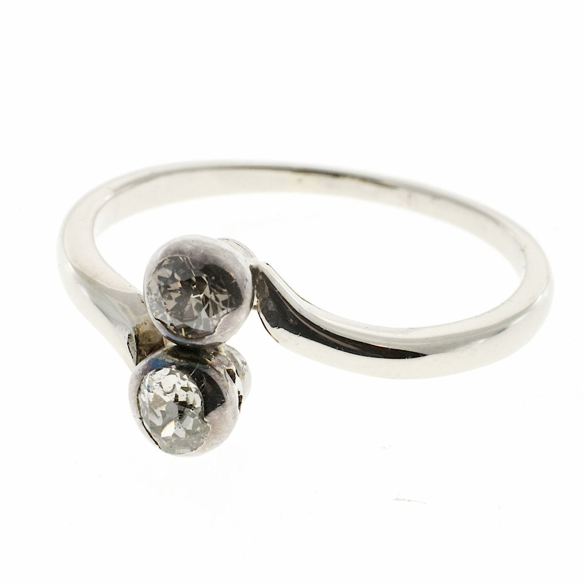 Antique Natural Fancy .19ct Yellow .20ct Brown Diamond Ring