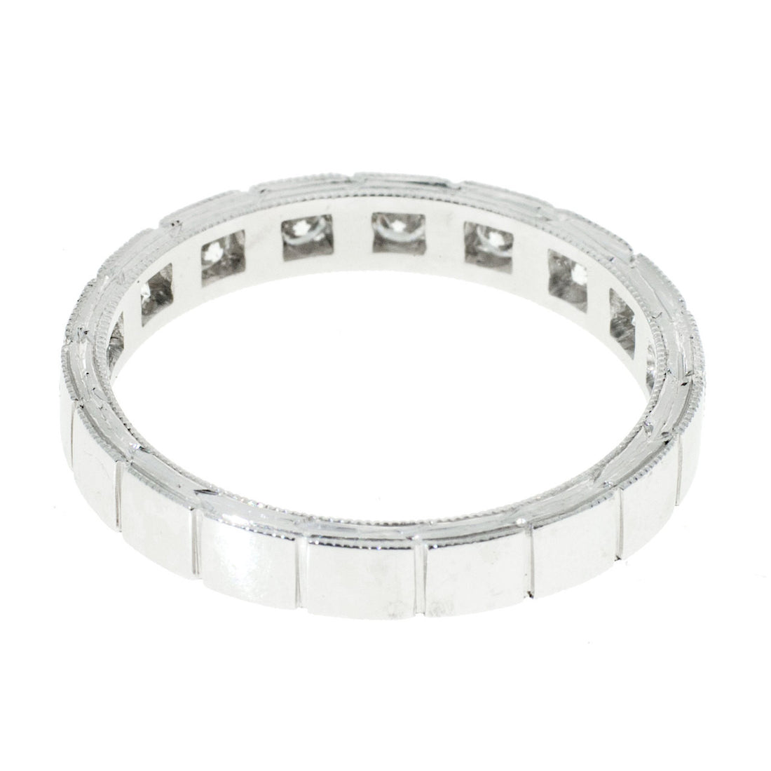 Wedding Band Art Deco Style .27ct Diamond Platinum Ring – image 6