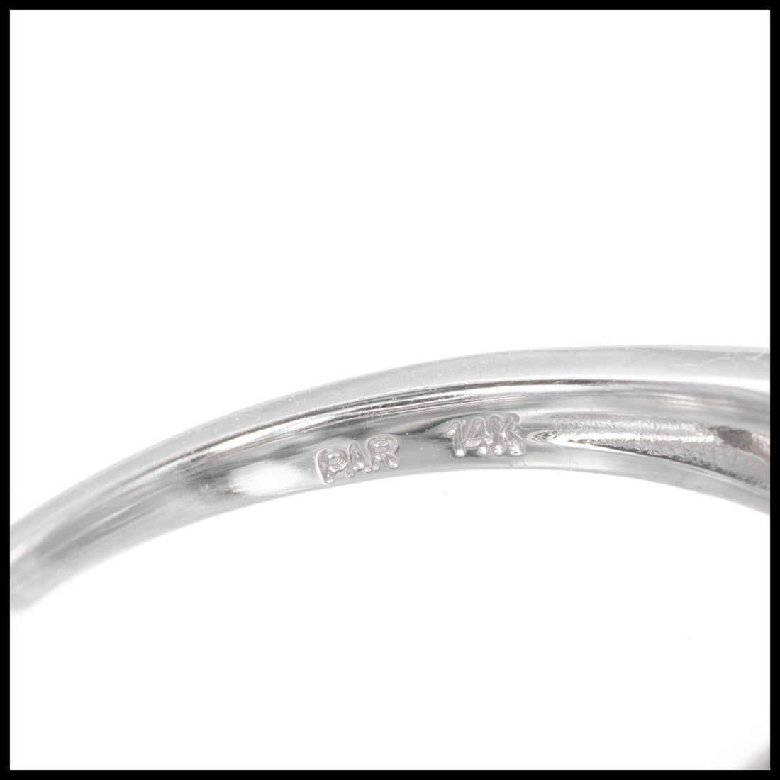 Engagement Ring .59ct Swirl Wrapped Infinity 14k White Gold Diamond Ring – image 4
