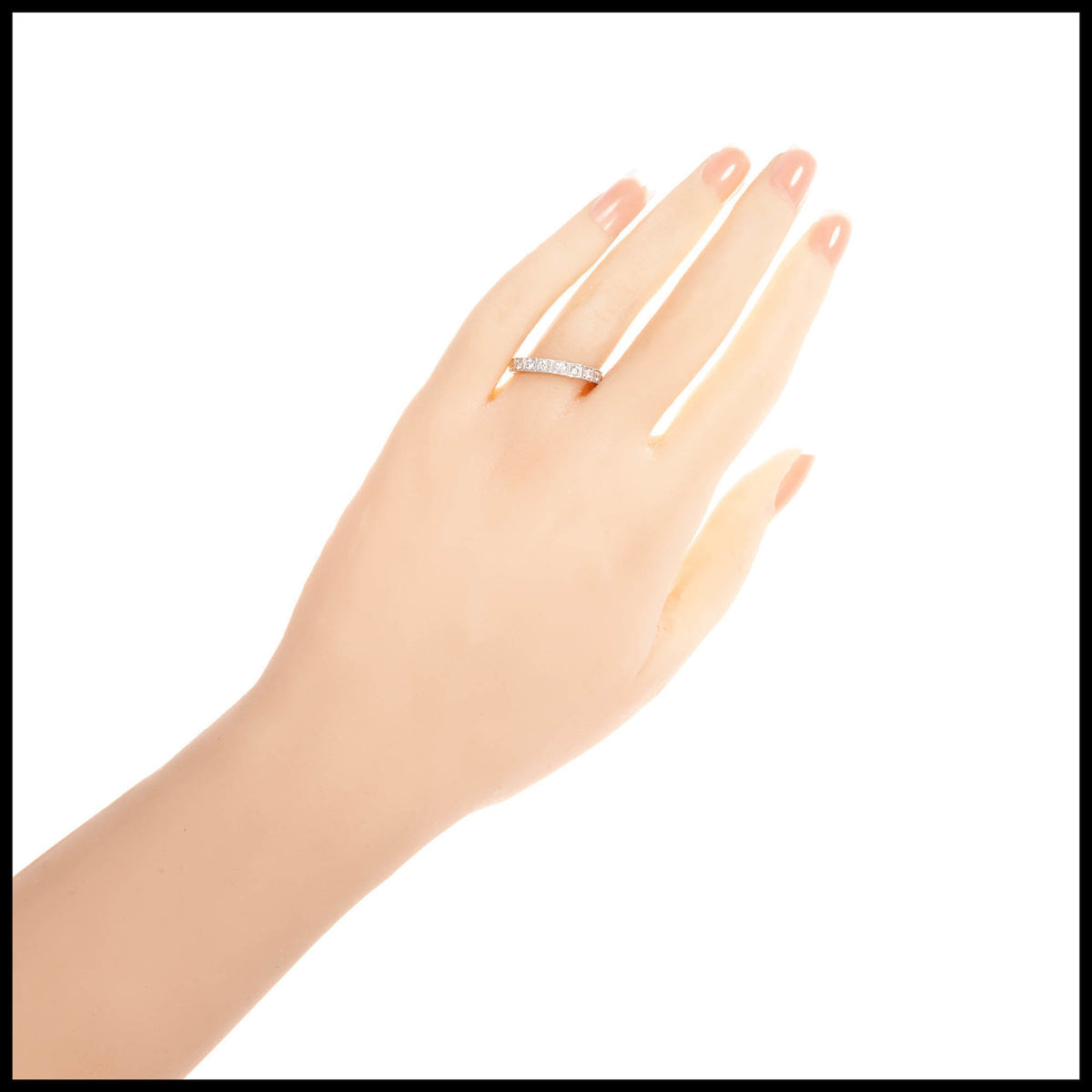 Engagement Ring .59ct Swirl Wrapped Infinity 14k White Gold Diamond Ring – image 5