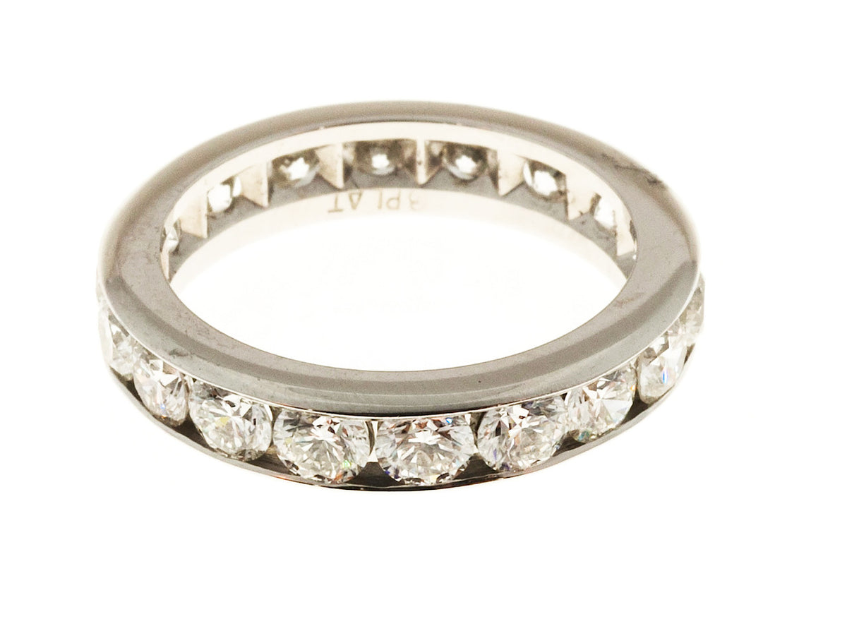 Eternity Band Ring New Byard Brogan 2.70ct Diamond Size 6 1/2 Platinum