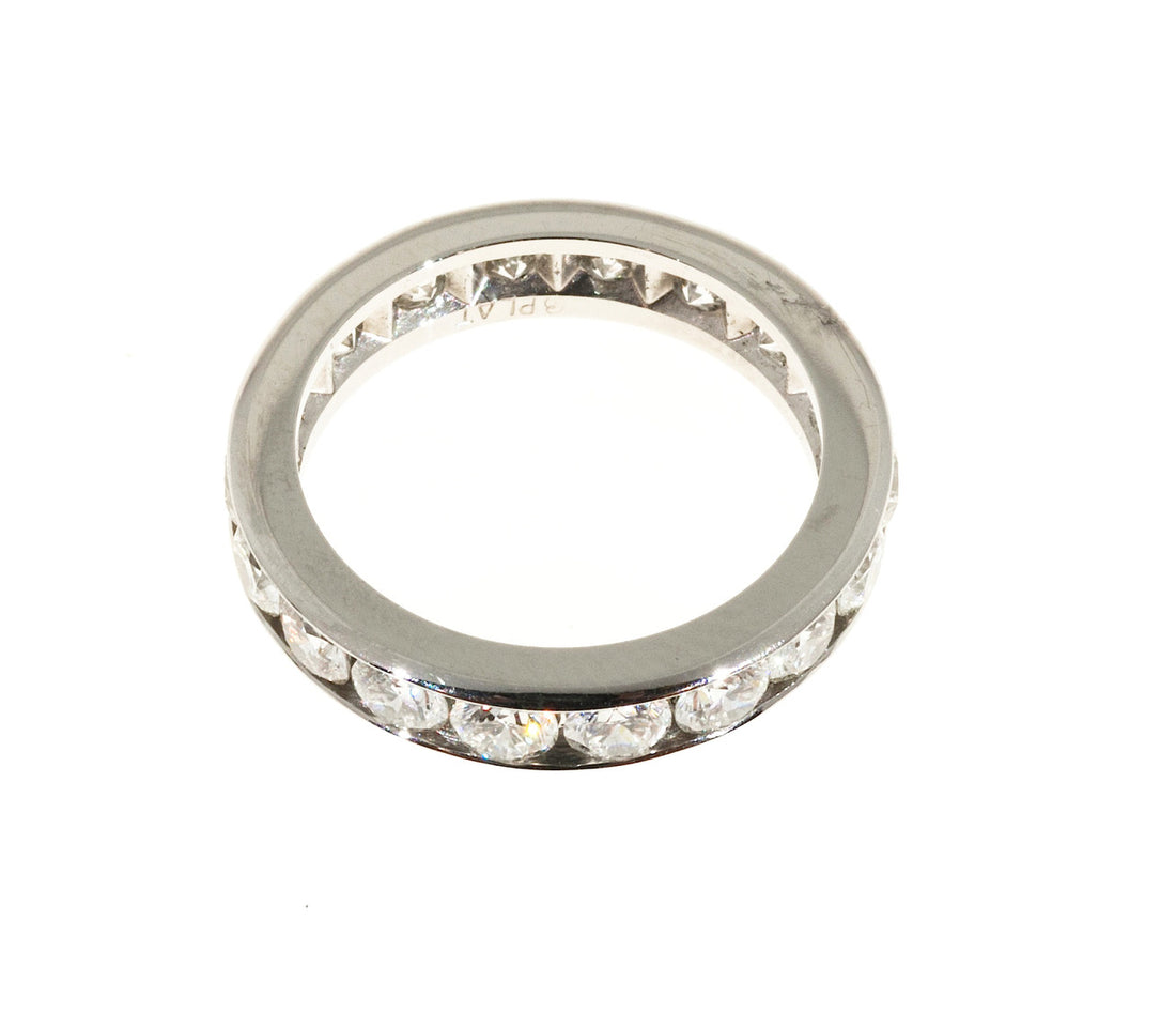 Eternity Band Ring New Byard Brogan 2.70ct Diamond Size 6 1/2 Platinum – image 3