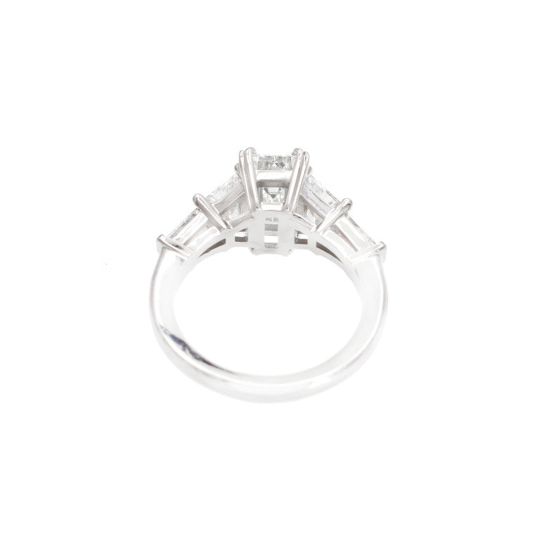 Art Deco 1.78 Carat Diamond Platinum Engagement Ring – image 8